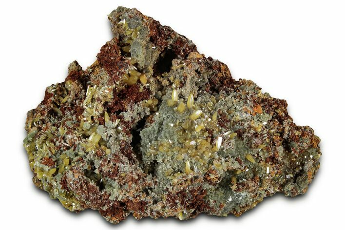 Wulfenite & Green Botryoidal Mimetite Association - Mexico #327467